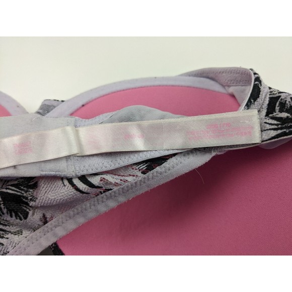 Victoria's Secret PINK Lightly Lined Push Up Bra Size 32DD Floral Lace - Picture 4 of 6